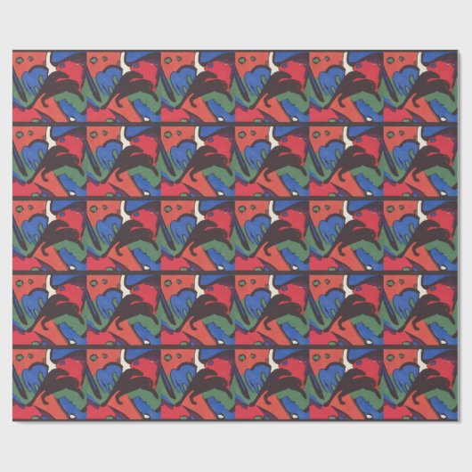 Wassily Kandinsky Franz Marc Blue Rider Painting Cadeaupapier (Vlak)