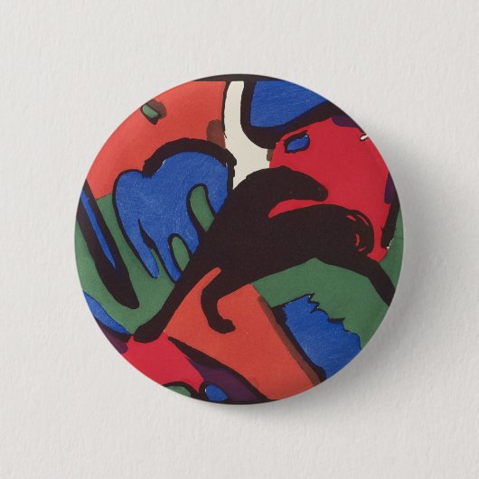 Wassily Kandinsky Franz Marc Blue Rider Painting Ronde Button 5,7 Cm (Voorkant)