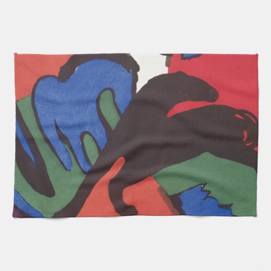 Wassily Kandinsky Franz Marc Blue Rider Painting Theedoek (Horizontaal)