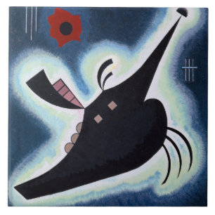 Wassily Kandinsky - Gepunte Zwart, Tegeltje