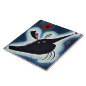 Wassily Kandinsky - Gepunte Zwart, Tegeltje (Zijkant)