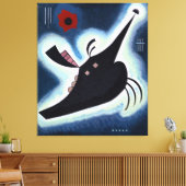 Wassily Kandinsky - Gepunte Zwarten. Canvas Afdruk (Insitu (Woonkamer))