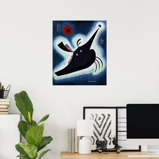 Wassily Kandinsky - Gepunte Zwarten. Poster (Thuiskantoor)