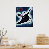 Wassily Kandinsky - Gepunte Zwarten. Poster (Keuken)