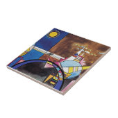 Wassily Kandinsky - Grote poort van Kiev Abstract Tegeltje (Zijkant)