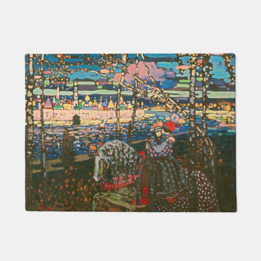 Wassily Kandinsky Het rijdende paar Russische kuns Deurmat (Voorkant)