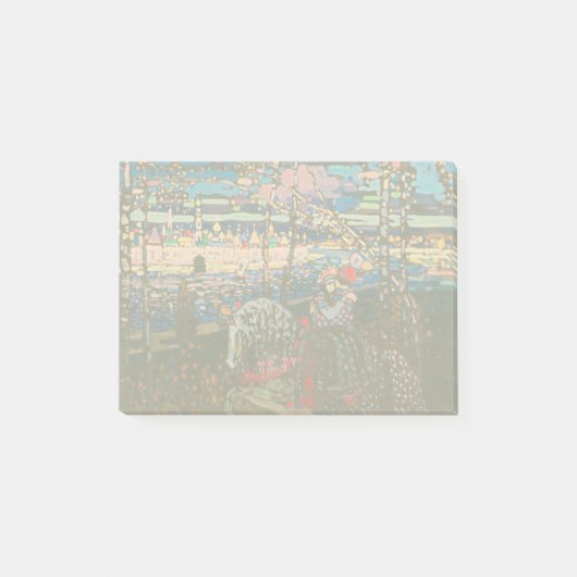 Wassily Kandinsky Het rijdende paar Russische kuns Post-it® Notes (Voorkant)