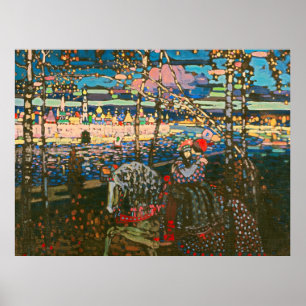 Wassily Kandinsky Het rijdende paar Russische kuns Poster