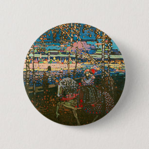 Wassily Kandinsky Het rijdende paar Russische kuns Ronde Button 5,7 Cm