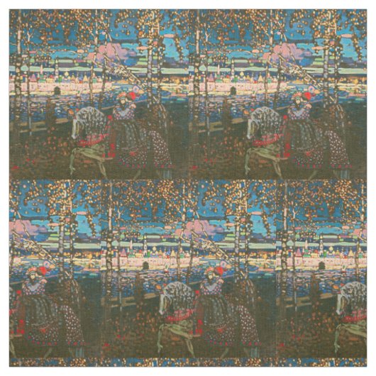 Wassily Kandinsky Het rijdende paar Russische kuns Stof (Swatch)