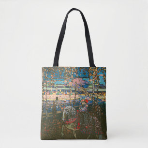 Wassily Kandinsky Het rijdende paar Russische kuns Tote Bag