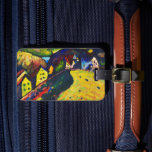 Wassily Kandinsky Houses in Murnau. Expressionisme Bagagelabel<br><div class="desc">Wassily Kandinsky "Huizen in Murnau" bagagelabel. Abstract landschapsexpressionisme.</div>