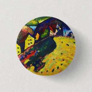 Wassily Kandinsky Houses in Murnau. Expressionisme Ronde Button 3,2 Cm