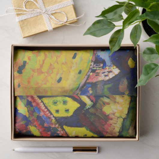Wassily Kandinsky Houses in Murnau. Expressionisme Tissuepapier (Geschenk)