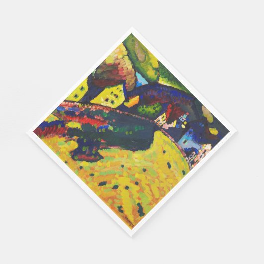 Wassily Kandinsky. Huizen bij Murnau. Expressionis Servet (Hoek)