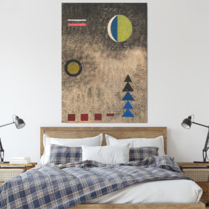Wassily Kandinsky - Im lockeren Schwarz Canvas Afdruk