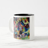Wassily  Kandinsky Improvisation Flood (1914) Tweekleurige Koffiemok (Voorkant links)