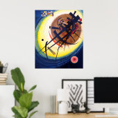 Wassily Kandinsky in de heldere ovaal Poster (Thuiskantoor)