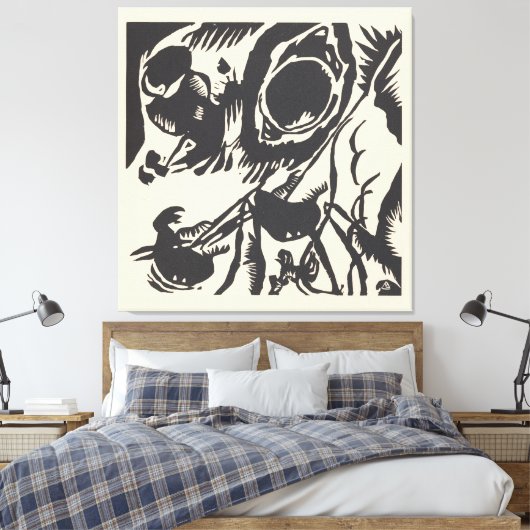 Wassily Kandinsky - Klänge Pl.08 (1913) Canvas Afdruk (Insitu (Slaapkamer))