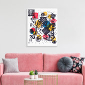 Wassily Kandinsky - Kleine werelden V Abstracte ku Canvas Afdruk (Insitu (Woonkamer))