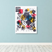 Wassily Kandinsky - Kleine werelden V Abstracte ku Canvas Afdruk (Insitu (Houten vloer))