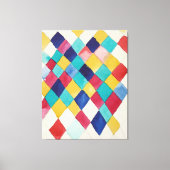 Wassily Kandinsky - Kleurstudie met ruiten Canvas Afdruk (Voorkant)