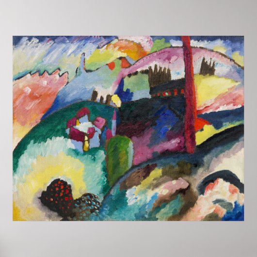 Wassily Kandinsky Landschap met Factory Chimney Poster (Voorkant)