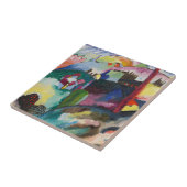 Wassily Kandinsky Landschap met Factory Chimney Tegeltje (Zijkant)