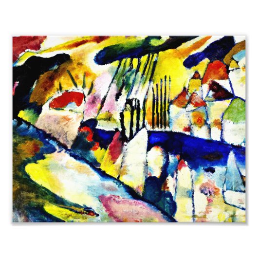 Wassily Kandinsky - Landschap met regen Foto Afdruk (Voorkant)