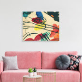 Wassily Kandinsky - Met Drie Ruiters (1910) - Canvas Afdruk (Insitu (Woonkamer))