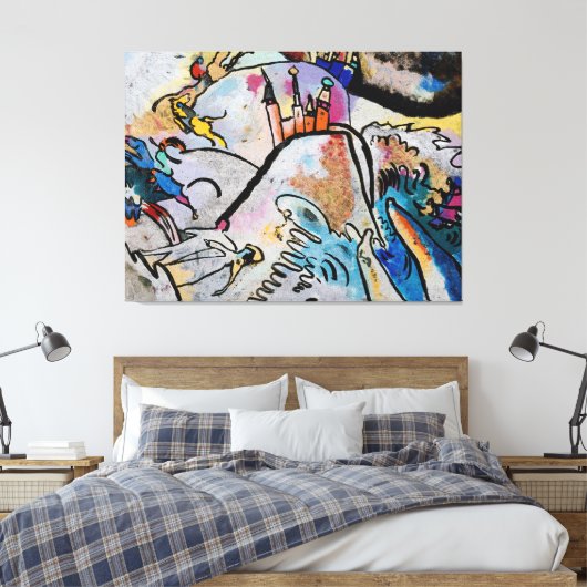 Wassily Kandinsky - Met Zon (1911) Canvas Afdruk (Insitu (Slaapkamer))