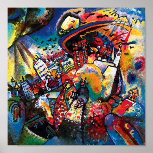 Wassily Kandinsky - Moscow Cityscape Abstract Art Poster (Voorkant)