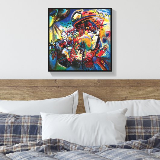 Wassily Kandinsky - Moskouse Cityscape Abstract Ar Canvas Afdruk (Insitu (Slaapkamer))