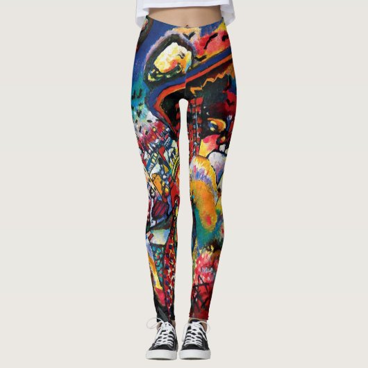 Wassily Kandinsky - Moskouse Cityscape Abstract Ar Leggings (Voorkant)