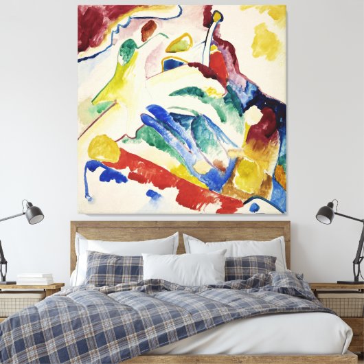 Wassily Kandinsky - Ontwerp voor 'Compositie II' Canvas Afdruk (Insitu (Slaapkamer))
