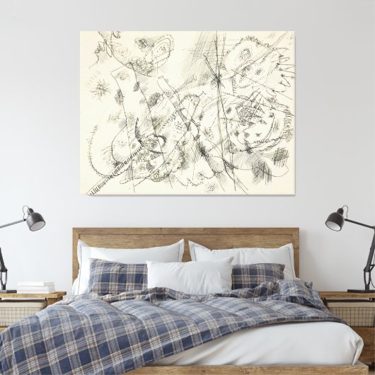 Wassily Kandinsky - Ontwerp voor een ets (1913) Canvas Afdruk (Insitu (Slaapkamer))