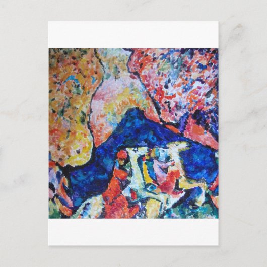 Wassily Kandinsky-paardenrider blauwe bergen Briefkaart (Voorkant)