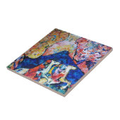 Wassily Kandinsky-paardenrider blauwe bergen Tegeltje (Zijkant)