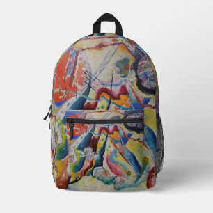 Wassily Kandinsky Rode vlek Klassieke Abstracte ku Bedrukte Rugzak