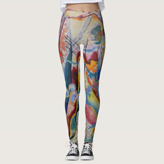 Wassily Kandinsky Rode vlek Klassieke Abstracte ku Leggings (Voorkant)