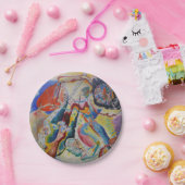 Wassily Kandinsky Rode vlek Klassieke Abstracte ku Papieren Bordje (Feest)