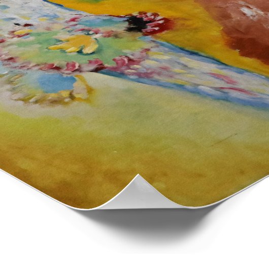 Wassily Kandinsky Rode vlek Klassieke Abstracte ku Poster (Hoek)