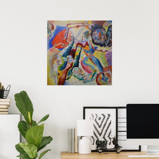Wassily Kandinsky Rode vlek Klassieke Abstracte ku Poster (Thuiskantoor)