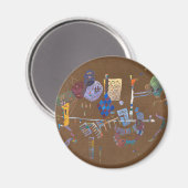 Wassily Kandinsky rond de lijn Magneet (Voorkant / Achterkant)