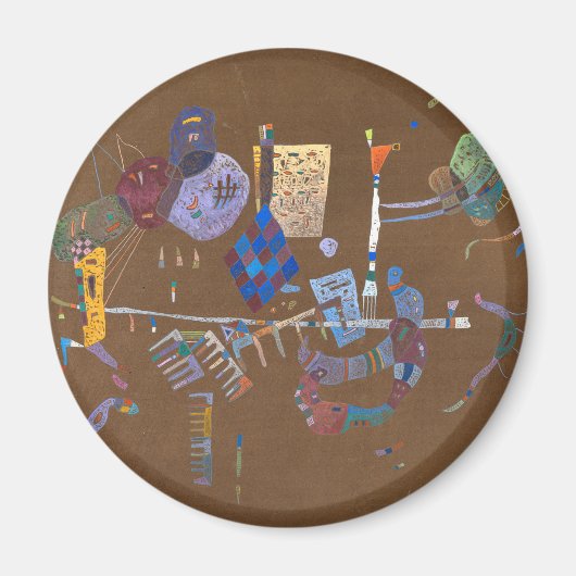 Wassily Kandinsky rond de lijn Magneet (Voorkant)