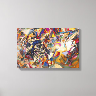 Wassily Kandinsky - Samenstelling 7 Abstracte kuns Canvas Afdruk