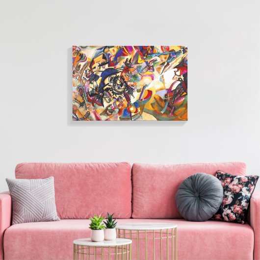 Wassily Kandinsky - Samenstelling 7 Abstracte kuns Canvas Afdruk (Insitu (Woonkamer))