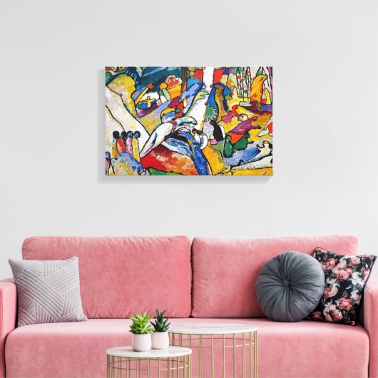 Wassily Kandinsky - Samenstelling II Abstracte kun Canvas Afdruk (Insitu (Woonkamer))