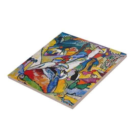 Wassily Kandinsky - Samenstelling II Abstracte kun Tegeltje (Zijkant)