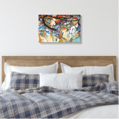 Wassily Kandinsky - Samenstelling van vijf Abstrac Canvas Afdruk (Insitu (Slaapkamer))